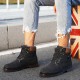 Big Size Men Warm Fur Soft Leather Ankle Boots