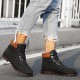 Big Size Men Warm Fur Soft Leather Ankle Boots