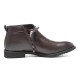 Comfy Men Casual Business PU Leather Fur Lining Side Zipper Pointed Toe Ankle Boots