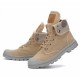 Lace Up Warm Wool Lining Round Toe Soft Sole Short Boots For Men