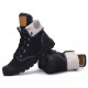 Lace Up Warm Wool Lining Round Toe Soft Sole Short Boots For Men