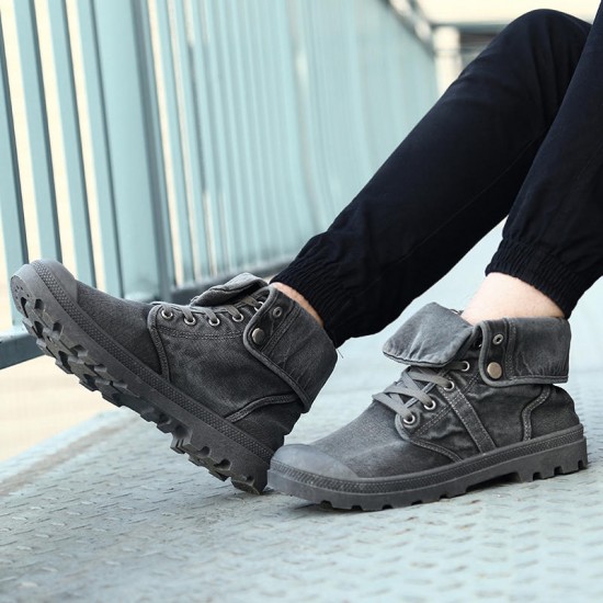 Men Autumn Soft Comfy Lace Up Ankle Boots