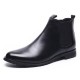 Men Soft Boots Slip-on Leather Ankle Boots