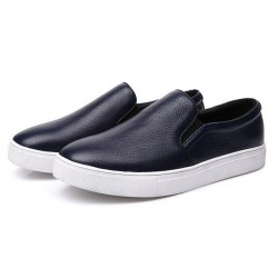 Big SIze Men Leather Breathable Casual Flat Walking Sport Shoes