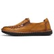 Big Size Men Hand Stitching Leather Flats