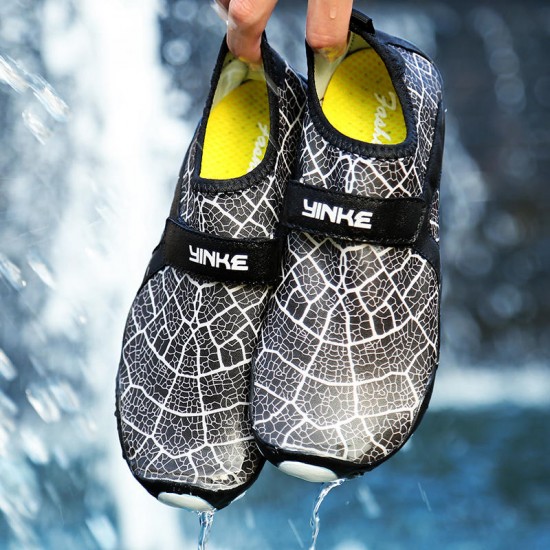 Big Size Men Sports Quick Drying Water Shoes Printed Breathable Beach Shoes Flats