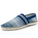 Casual Slip On Linen Cloth Breathable Soft Sole Flat Shoes Stripe Driving Shoes