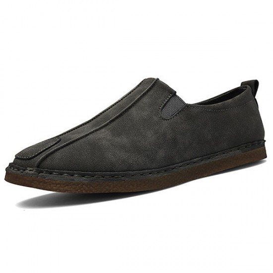 Comfortable Soft Sole Suede Leather Casual Loafers Flats for Men