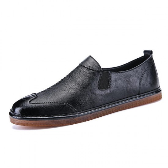 Comfy Men Casual Soft Sole Genuine Leather Flats Loafers