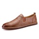 Comfy Men Casual Soft Sole Genuine Leather Flats Loafers