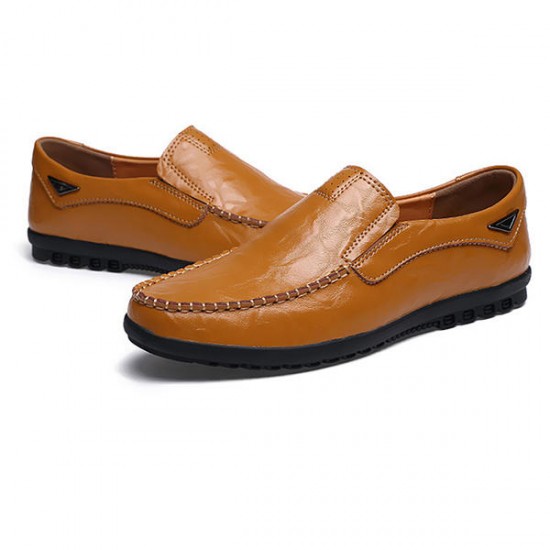 Flat Shoes Men Casual Business Loafers In Leather
