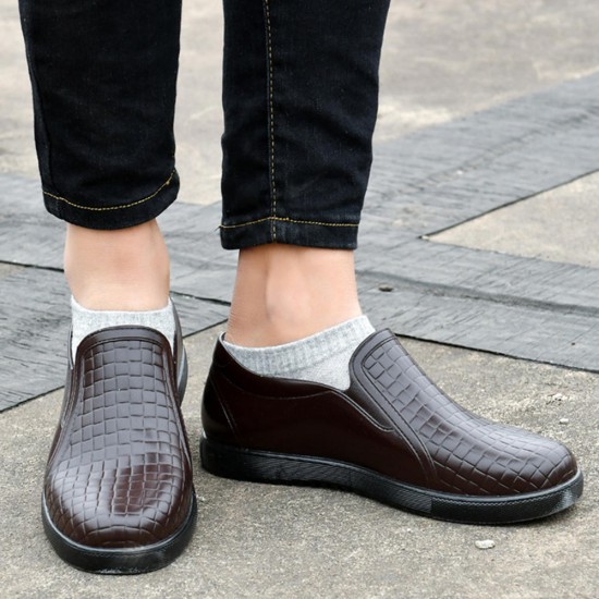 Men Casual Soft Sole Slip On Flats Waterproof Flat Loafers