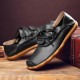 Business Shoes Men Casual Low Top Oxfords In Leather