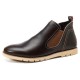 Comfy Casual Business Genuine Leather Elastic Band Soft Sole High Top Oxfords for Men