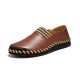 Genuine Leather Men Soft Slip On Loafers Casual Shoes