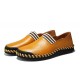 Genuine Leather Men Soft Slip On Loafers Casual Shoes
