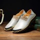 Genuine Leather Men Soft Slip On Loafers Casual Shoes