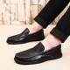 Men Casual Breathable Genuine Leather Slip On Oxfords Moc Toe Shoes
