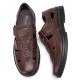 Men Casual Business Hook Loop Genuine Leather Oxfords Hollow Outs Shoes