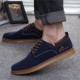 Men Suede Shoes Lace Up Round Toe Casual Outdoor Fashion Oxfords