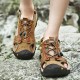 Cowhide Elastic Band Buffer Soles Outdoor Casual Sandals