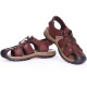 Genuine Leather Beach Sandals Outdoor Round Toe Flat Shoes