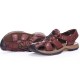 Genuine Leather Beach Sandals Outdoor Round Toe Flat Shoes