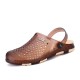 Men Antiskid Hollow Out Sandals Breathable Slip-on Beach Slippers