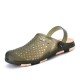 Men Antiskid Hollow Out Sandals Breathable Slip-on Beach Slippers