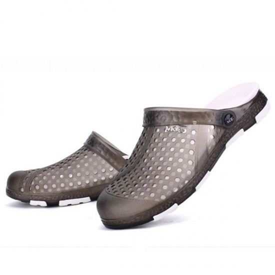 Men Antiskid Hollow Out Sandals Breathable Slip-on Beach Slippers