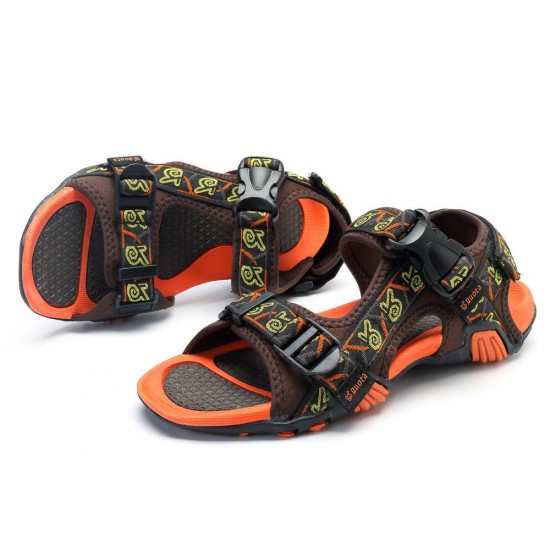 Men Breathable Adjustable Hook Loop Sandals Outdoor Beach Shoes