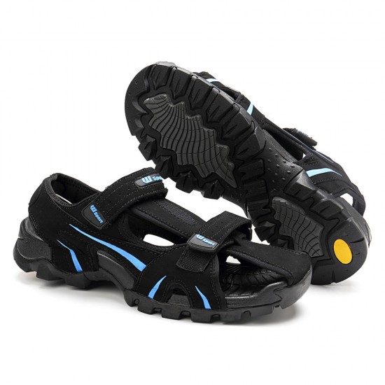 Men Breathable Anti Collision Toe Adjustable Hook Loop Sandals