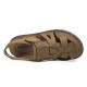 Mens Summer Beach Sandals Magic Stick Adjustment Breathable Shoes Leather Shoes