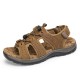 US Size 6-9.5 Men Casual Outdoor Leather Sandals Breathable Comfortable Beach Flat Shoes