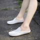 Men Breathable Cowhide Slip Resistant Soft Soles Casual Slippers