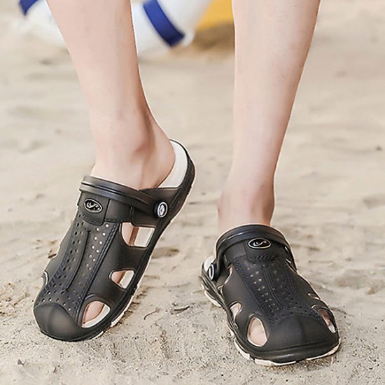 Men Breathable Hollow Outs Beach Slippers Sandals Rainy Days Shoes