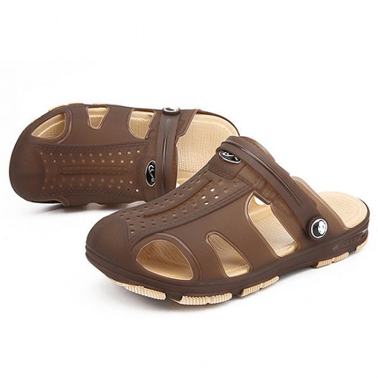 Men Breathable Hollow Outs Beach Slippers Sandals Rainy Days Shoes