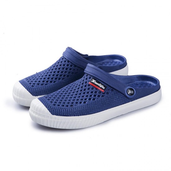 Men Casual Breathable Lightweight Hollow Out Soft Slippers