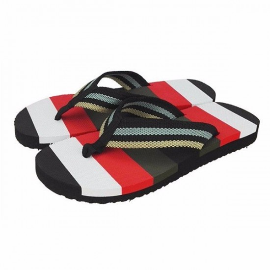 Men Fashion Summer Striped Beach Flip Flops Home Thong Slipper Casual Flats Shoes