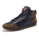 Comfy Men Casual Leather High Top Sneakers Ankle Boots Lace Up Shoes