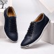 Flat Oxfords Shoes Lace Up Pure Color Round Toe For Men US Size 6.5-12