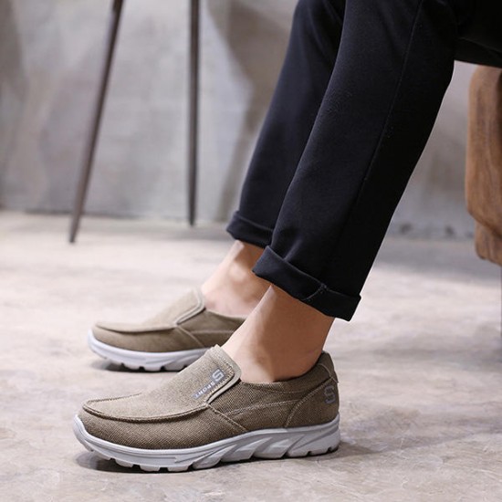 Large Size Comfy Cloth Light Weight Casual Slip On Sneakers for Men