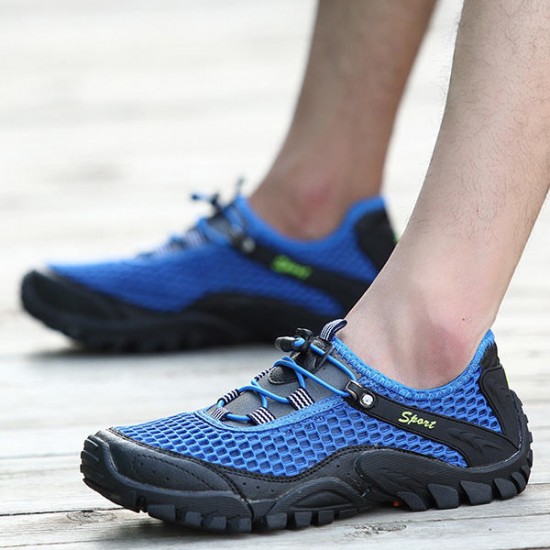 Men Anti Collision Toe Mesh Outdoor Hiking Sneakers