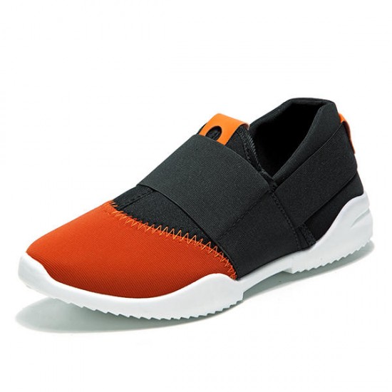 Men Breathable Elastic Bnad Slip On Casual Sneakers