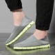 Men Breathable Mesh Cloth Slip On Flat Sneakers Lightweight Soft Sole Shoes