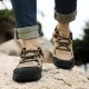 Men Breathable Mesh Outdoor Hiking Slip Resistant Lace Up Sneakers