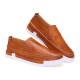 Men Fashion Shoes PU Round Toe Slip On Outdoor Sneakers Vintage Style