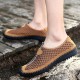Men Mesh Anti-collision Toe Hand Stitching Casual Flats Sneakers