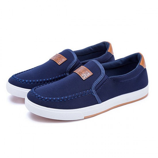 New Men Canvas Shoes Breathable Slip-on Fashion Recreational Sneaker Casual Shoes
