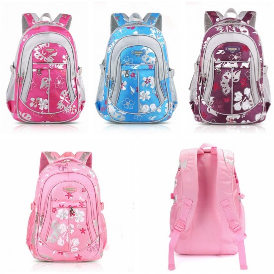 Children Backpack School Bag Flower Print Rucksack Boy Girl Tour Bags